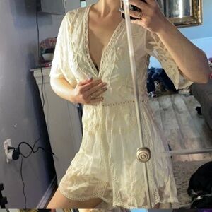 AXIS Embroidery Laced women’s romper